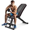 YOLEO Panca Reclinabile Palestra 300kg Regolabile Addominali Multifunzione Pesi Allenamento (Nero elegante)