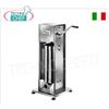 Insaccatrice Manuale per Salsiccia Salumi da tavolo, 2 Velocit manuale con cilindro verticale, capacit 14 litri, in dotazione 3 imbuti in ABS diametro: 8 - 16,5 e 23,5 mm, dim. mm 450x450x1400h