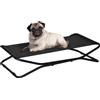 PawHut Brandina per Cani di Taglia Piccola e Media Rialzata in Acciaio e Tessuto Traspirante, 111x65.5x19cm, Nero|Aosom