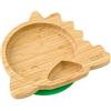 bamboo bamboo Piatto di Bambù con Ventosa per Neonati - Piatto di Bambù per Bambini, Non Tossico, Naturale, Che Rimane Freddo al Tatto Durante il Baby-Led Weaning (Dinosaur)