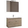 Mama Store ATENA2 80, Mobile 2 ante 80 cm, Quercia Naturale, L. 81 X P. 47 X H. 53 CM