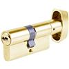 Tesa Assa Abloy T65B3040L Cilindro di sicurezza standard T60, placcato in ottone, chiave 30 x 40 mm, pulsante a camma lungo