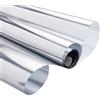 Zindoo Pellicola per Vetri Finestre Niente Colla Pellicola Specchio da Finestra Riflettente Monodirezionale 99% Anti-UV Controllo del Calore Argento 59.5 * 200cm