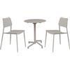 MIlani Home OPERA - set tavolo in metallo cm Ø 60 x 74 h con 2 sedie Viper