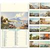 Calendari illustrati avoriati personalizzati Napoli Antica 31 x 52,5 cm personalizzate o neutre