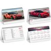 Calendari da tavolo illustrato personalizzato Auto Sportive 19 x 14,5 cm personalizzate o neutre