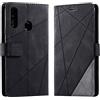 Vankii Cover per Samsung Galaxy A20S, Flip Caso Libro Premium Portafoglio Custodia in Pelle PU Magnetica,Custodia Pelle Sintetica TPU Silicone Antiurto,Funzione Supporto Slot Schede (Nero)