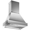 BERTAZZONI K90HERTX+KC36HERTX Cappa a parete, Acciaio inox, 90 cm, Serie Heritage, Installazione a parete, Nuova classe A
