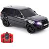 CMJ RC Cars Range Rover Sport Remote Control Car Scala 1:24 con luci LED funzionanti, Supercar radiocomandata (Nero)