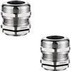 SRJQXH 2 Pezzi PG21 Pressacavi, IP68 Grado Connettori per Cavi Impermeabili, 28,3 MM Ottone Pressacavo a Prova di Polvere, Può Essere Utilizzato per il Collegamento del Cavo da 13-18 mm