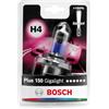 Bosch Lampadina Alogena H4 Plus 150 Gigalight, 12 V 60/55 W, con il 150% di Luce in più - Attacco P43t - Confezione da 1 Lampadina