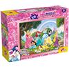 Liscianigiochi Tit 2 Disney Puzzle DF Supermaxi 108 Princess, Rainbow World, Multicolore, 74181