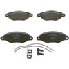 Bosch BP224 Pastiglie Freno, Asse Anteriore, Certificato ECE-R90, 1 Set di 4 Pastiglie
