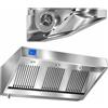 Ristotecno Cappa aspirante Snack con motore, illuminazione a faretti e regolatore velocità - prof. 70 - 160x70x45H - AISI 430