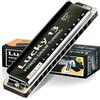 East top Lucky 13 Bass Plus Blues Armonica a Bocca 13 Fori, Armonica Diatonica per Arpa, Strumenti Musicali Professionali PowerDraw, Chiave di Sol per Adulti