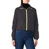 Urban Classics Sport Ladies Short Piped Track Jacket Trainings-Jacke Giacca, Concrete/Electric Lime, XL Donna