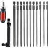 CPROSP Torx Lunghe Set 150mm, con 2 Cacciaviti Torx, T6,T7,T8,T9,T10,T15,T20,T25,T27,T30,T40, Acciaio S2, Testa a Stella