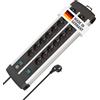 BRENNENSTUHL 1391000916 - Base múltiple Premium-Alu-Line Technics con 2 y 3 interruptores (16 tomas)