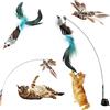 UGBO Giochi per Gatti Interattivi Gioco Gatto Interattivo Giocattolo Giochi con Piume Giocattoli per Gatti con Campana e Ventosa Cat Toy per Giocare e in Casa Esercizio Interno