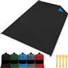 gipfelsport Coperta da Picnic - Coperta Montagna, Coperta da Spiaggia | Durevole, Portatile, Leggero, Impermeabile | 200x140cm | Nero