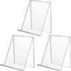 Aieraczy Supporto per Libri Acrilico, 3 Pezzi Espositore da Tavolo, Espositore per Libri, Trasparente Plastica porta Piatti Esposizione per Telefoni, Cartellonistica, Depliant, Poster Menu, Rivista Brochure