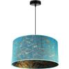 Light Home LH Light-Home Verona Lampadario a Sospensione - Lampadario Industriale per Soggiorno Camera da Letto e Cucina - Lampade a Sospensione in Metallo e con Paralume Classico - E27 - Blu - 23x45 cm