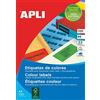 APLI 12993 - Etichette rosse permanenti, 105,0 x 148,0 mm, 20 fogli