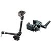 Manfrotto 244RC Braccetto Magic Arm, Frizione Variabile a Manopola con Supporto per Fotocamera, Alluminio, Nero & 035 Super Clamp Morsetto con Blister, Capacità di Carico 15 Kg, in Alluminio, Nero
