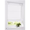 Kutti Rollos & More Tenda a pacchetto Metis Lino bianco, natura con occhielli 45, 60, 80, 100 * 140 cm (taglia 80 * 210 cm, crema)
