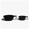 Zee.Dog Go Bowl Ciotola Pieghevole da Viaggio Singola per Animali Nera, s-200ml-o125cm