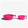 Zee.Dog Go Bowl Ciotola Pieghevole da Viaggio Singola per Animali Rosa, l-500ml-o175cm