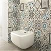 RE-COVERTILES - Adesivi Piastrelle Cucina Bagno Mattonelle adesive in PVC Impermeabili Antigraffio Stickers Decorazione Parete Cementine Peel and Stick - Modello 24 Pz 10x10 cm PS00211 Made in Italy