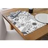Il Gruppone Passione Casa Tovagliette Americane in PVC Set di 2/4/6/8 pz da Tavola Antiscivolo in Vinile Anche per Hotels, Bar e Ristoranti - Mattonella Grigia - 4 Pezzi