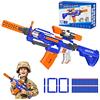 VATOS Pistola Elettrica Schiuma con 100 Dardi, Fucile Sniper Automatico 7 Stili DIY + Mirino, Giochi di Tiro 9-15m per Bambini 6-12 Anni & Adulti