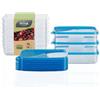 MiraHome Contenitore per alimenti contenitore per freezer 18x12x5 cm Blu Qualità austriaca (0,75l Rettangolare Piso (10 Pz))