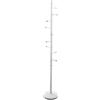 VERSA Ruan Appendiabiti da Terra in Stile Minimalista, Attaccapanni da Terra per Ingresso, con 9 Ganci o Appendiabiti, Misure (A x L x l) 173 x 28 x 28 cm, Metallo, Colore Bianco