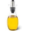 Cole & Mason H103029 Haverhill Bottiglia Dispenser per Olio e Aceto, 370ml, Contenitore Olio con Dosatore, Vetro, Acciaio Inossidabile, 1 x Bottiglia, Fornito Vuoto