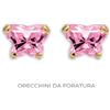 Inverness Orecchini 89610 Farfalla Rosa Placcato Oro 4MM