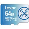 Lexar - 64gb Fly Microsdxc-blue