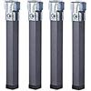 Cuens Descanso Set 4 Gambe in Metallo per Rete Letto con Morsetto - Fissaggio con Dado Metrico 8-3x3x25 cm - Cuens