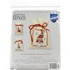 VERVACO Kit Punto Croce Contato GNOMI di Natale Set da 3 Sacchetti Bomboniere da Ricamare Punto Croce ca. 8 x 12 cm Set Fai da Te Creativo Adulti Ricamo Casa Decorazioni per Lavoretti Creativi