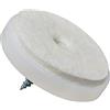 Adsamm® / 4 x feltrini con vite / bianchi / Ø 40 mm / tondi / scivoli in plastica con vite e base in feltro / piedini protettivi per mobili Adsamm® Quality