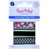 Récréatys 4425 10 11 3 - Nastri Assortiti in Cotone su Supporto di Carta, Colore: Nero, 1 m