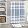 Madison Park Tenda da doccia in tessuto a nido d'ape, design a pezzi con Scotchgard 3M gestione dell'umidità, qualità spa premium, tende da doccia moderne per bagno, standard, 182,9 x 182,9 cm, blu