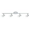 Eglo LED lampada da soffitto Orvieto 2, illuminazione da soggiorno a 4 | luci, faretto da soffitto in metallo in cromo e vetro in bianco satinato, spot incl; lampadine G9, bianco caldo