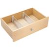 InterDesign iDesign Linus Divisore cassetti regolabile, Separatore cassetti cucina alto in plastica, Set da 2 organizer cassetti, trasparente