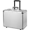 Alumaxx Multifunktions - Koffer CHALLENGER, Businesstrolley aus Aluminium, Alu Trolley, Pilotenkoffer 45 cm, 21 liters, Argento (Silber)
