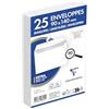 Clairefontaine 9811C - Conf. 25 buste 90x140 mm bianco 90g/m² bianche