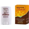 L'AMANDE - Soleil Crema Solare Viso 50+ Stick con Vitamina C, per Labbra, Tatuaggi, Nei, Vitiligine alla Camomilla, Idratante Viso contro le Scottature - 9 ml