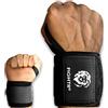 FIGHTR® Polsiere Palestra - Professionali Fasce da Polso - Donna & Uomo - Polsini Palestra, Gym, Bodybuilding, Crossfit, Calistenics, per Sollevamento Grossi Pesi